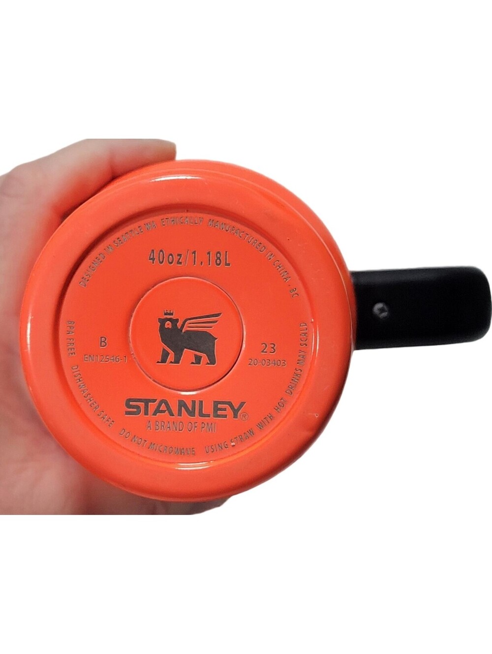 Stanley Quencher H2.0 FlowState Stainless Tumbler with Lid Neon Orange 40oz - Picture 8 of 8